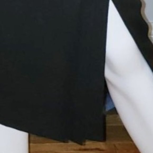 LAST CHANCE Simon Chang black midi skirt 100% wool small - Picture 3 of 9